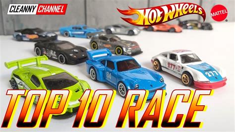 TOP 10 HOT WHEELS RACE CARS PT BR Cleanny Channel 573 YouTube