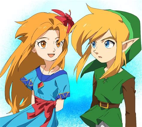 Legend Of Zelda Links Awakening Art Marin And Link Monokuroumao