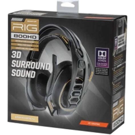 Casque réducteur de bruit gaming sans fil avec micro Nacon RIG 800 HD