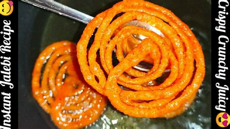 Instant Jalebi Recipe Crispy Crunchy Juicy Jalebi Without Yeast