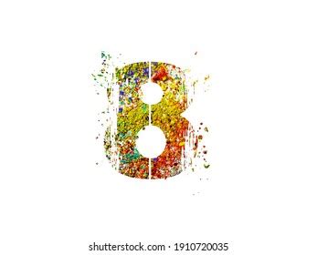 Street Art Graffiti Style Number 3 Stock Illustration 1910720716