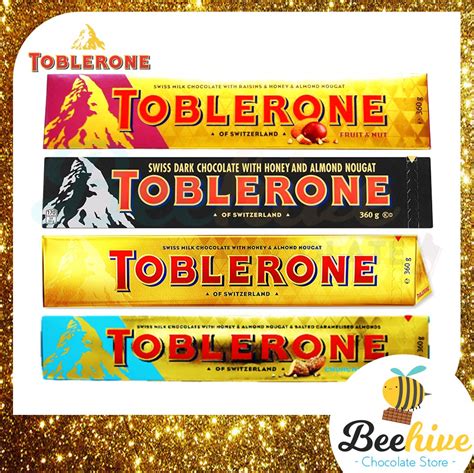 Toblerone Giant Bar Chocolate 360g Crunchy Almonds Dark Milk