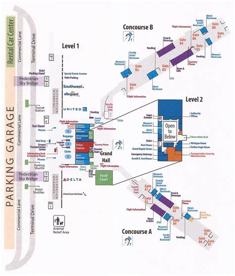 Gerald R Ford Airport Parking Map at Karol Graves blog