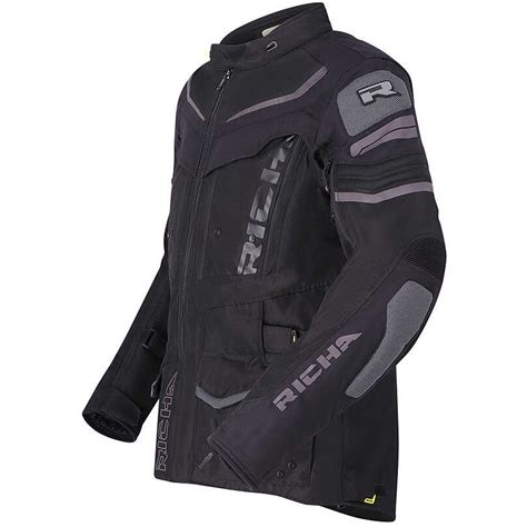 Richa Infinity Adventure Jacket Schwarze Motorradjacke Online Verkauf