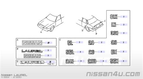 Embleem Nissan Laurel Jc32 Embleems