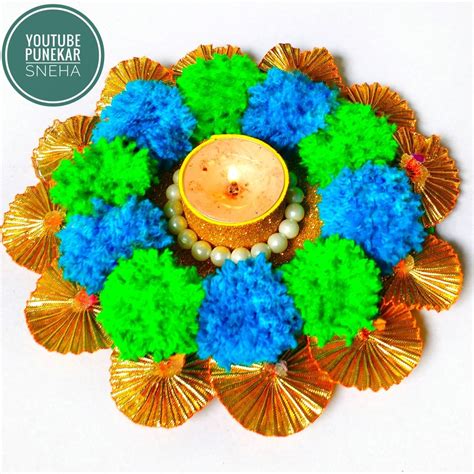 Diwali diya decoration ideas navratri diya thali decoration idea school ...