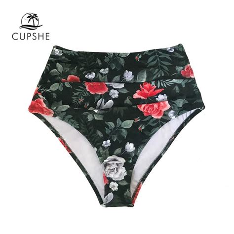 Cupshe Swim Cupshe Red Floral Bikini Bottom Poshmark