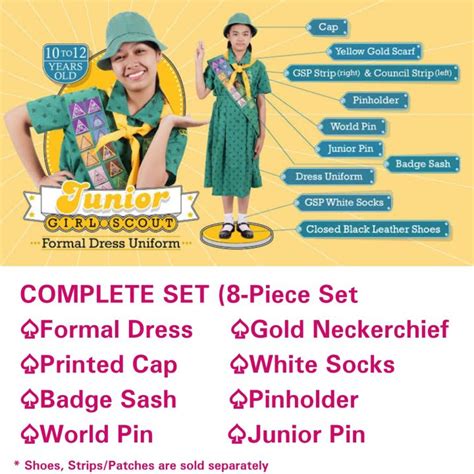 8 Pc Set Junior Girl Scout Uniform Lazada Ph