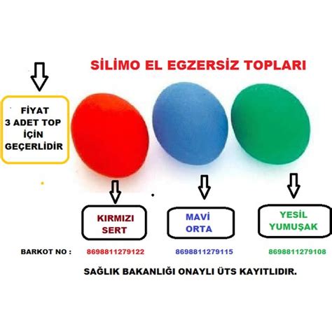 Silimo 3 Lü Set El Bilek Parmak Egzersiz Topu Silikon Fiyatı