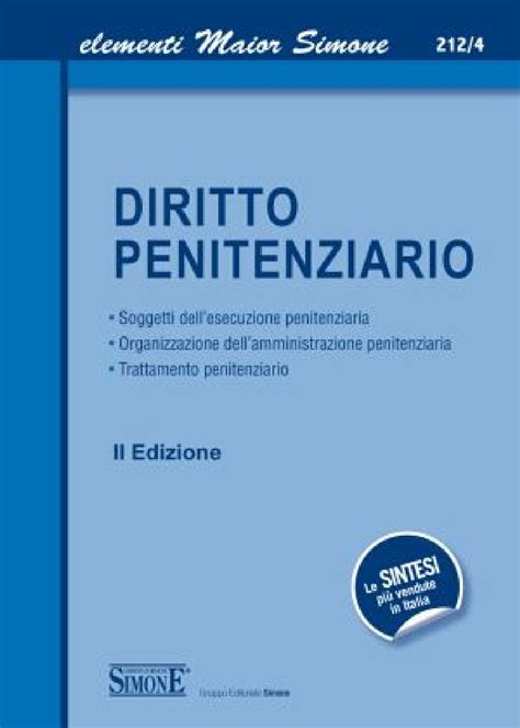 Elementi Maior Di Diritto Penitenziario Edizioni Simone