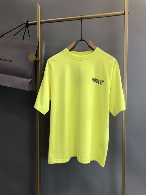 Balenciaga Political Campaign Large Fit Neon Yellow T Shirt