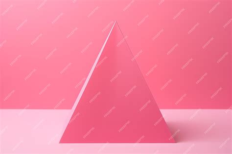 Premium Photo Exploring Dimensions A Vibrant 3d Pink Pyramid Paper