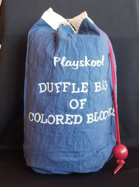 Vintage Toy Playskool Duffle Bag For Blocks Etsy