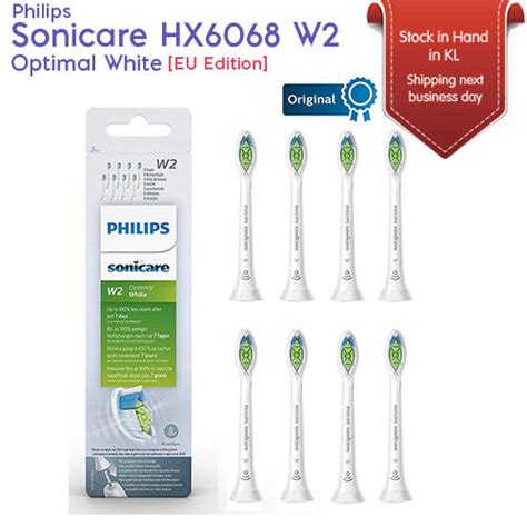 Philips Sonicare HX6064 HX6068 W2 Optimal White Set Of 4 Or 8 Brush