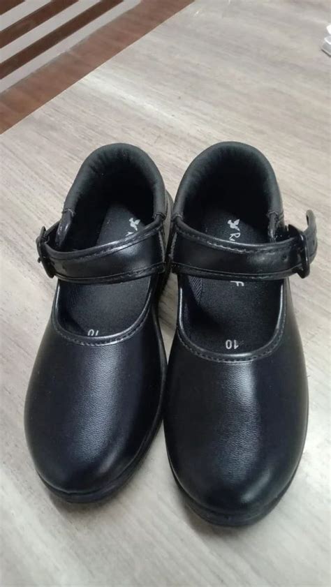 Leather Formal Black Girl School Shoes Article Rnt Dlx Derby At Rs