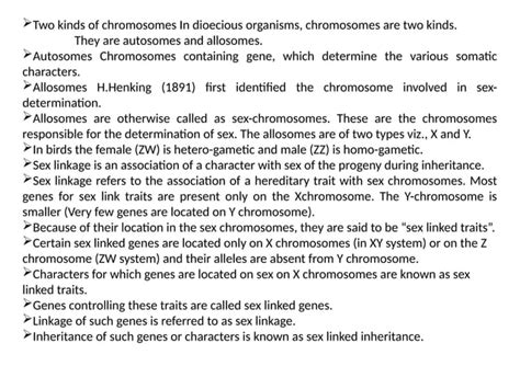4b Sex Linked Inheritance And Characters Pptx