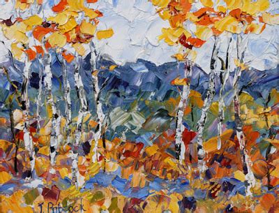 Daily Painters Of Colorado Solo Original Palette Knife Aspen Tree