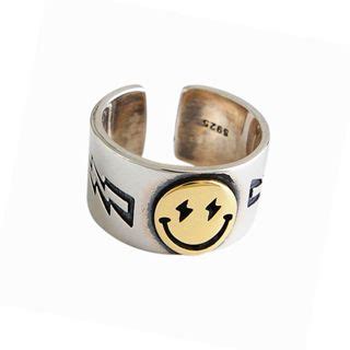 Anillo Vintage Hombres Mujeres Serpiente Rana Feliz Sonrisa Anillos