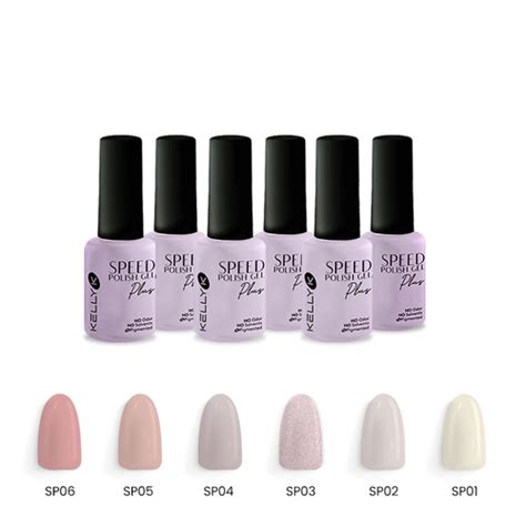 Kelly K Speed Verniz Gel Plus Kit Os Nudes 6X8Ml Verniz Gel