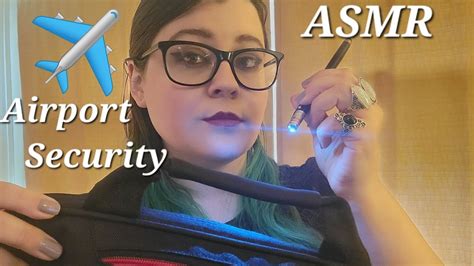 Asmr Airport Security Roleplay Bag Check Pat Down Leather Zipper