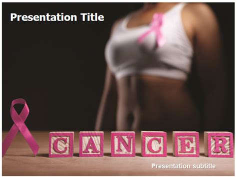 Breast cancer powerpoint template (ppt slides) - free download