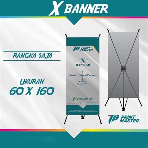 Jual Rangka X Banner Ukuran 60 X 160 Cm Besi Rangka Saja Shopee