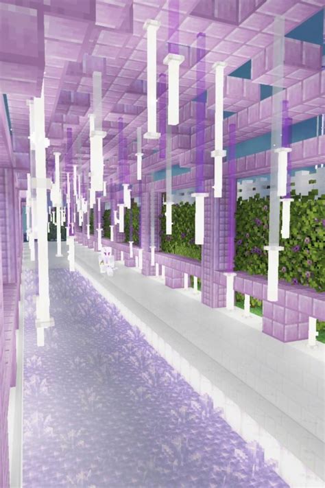 A Walkway In The Garden I Built In Minecraft Minecraft Purple