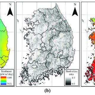 Irradiance prediction: (a) interpolated irradiance map; (b) shadowless... | Download Scientific ...