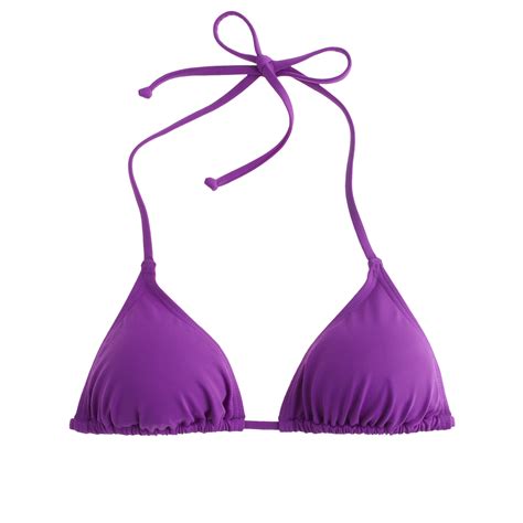 J Crew String Bikini Top In Italian Matte In Purple Lyst