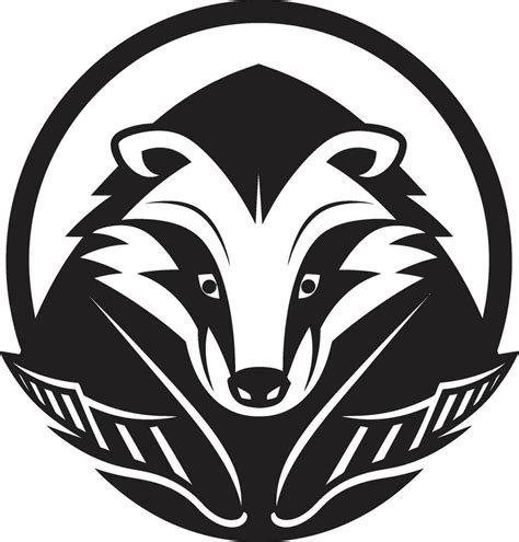 Ferocious Badger Logo Badger Face Heraldry 32755513 Vector Art at Vecteezy