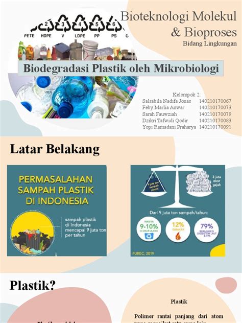 Biodegradasi Plastik oleh Mikrobiologi: Kajian Mekanisme Biodegradasi ...