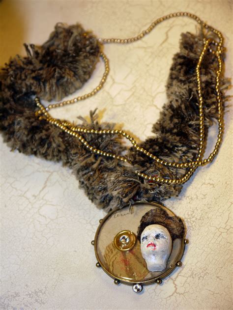 Edwardian Steampunk Fringe Necklace With Face Jomama