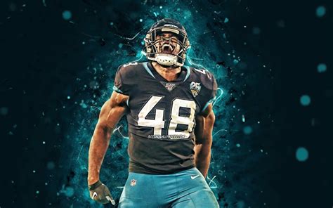 Download Wallpapers Leon Jacobs 4k Linebacker Jacksonville Jaguars