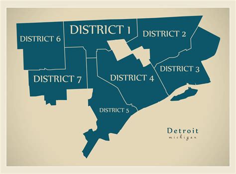 Detroit Police District Map