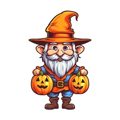 Cute Gnome Halloween Clipart Illustration Ai Generative 28889362 Png