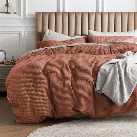 Amazon Bedsure Cotton Duvet Cover King 100 Cotton Waffle Weave