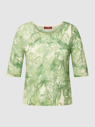 Max Mara Studio Gebreid Shirt Met All Over Motief Model Minosse In