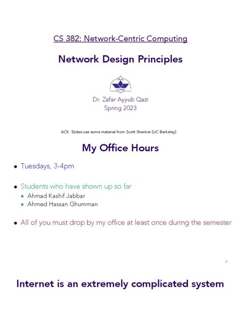 Lecture 5 - Network Desgn Principles | PDF | Computer Network | Internet