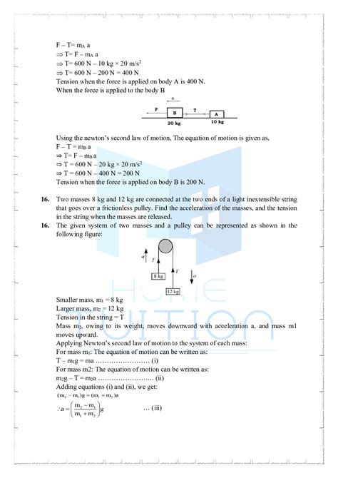 Ncert Solutions For Class 11 Physics Chapter 5 Laws Of Motion