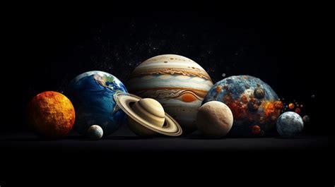 Solar System With Many Planets Background Solar System Real Picture