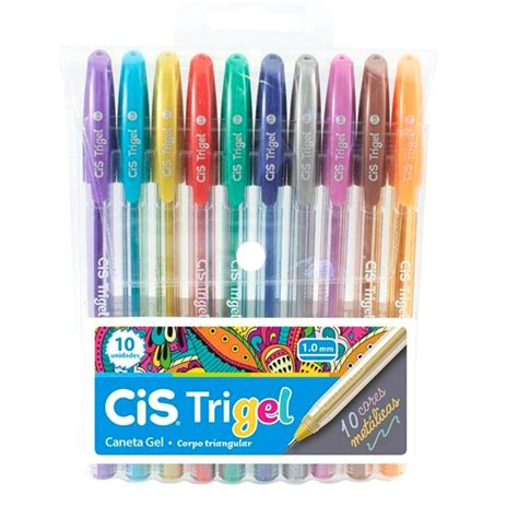 Caneta Gel Trigel Met Licas Kit Cores Mm Cis