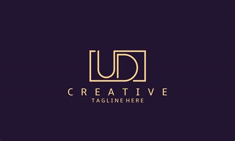 Luxury UD Letter Logo Design. Modern minimalistic creative UD letter ...