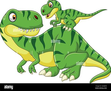 Cartoon Mother And Baby Dinosaur Stock Vector Image And Art Alamy