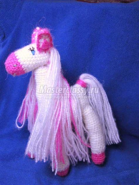 Вязание. Розовая лошадка. Мастер класс с пошаговыми фото