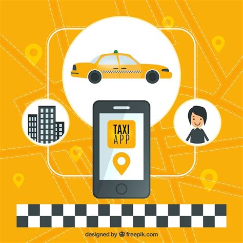 Yellow Taxi Service Vectors And Illustrations For Free Download