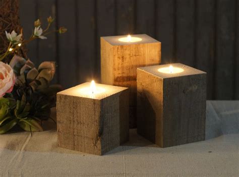 Rustic Reclaimed Wood Candle Holders Reclaimed Wood Candle Holders