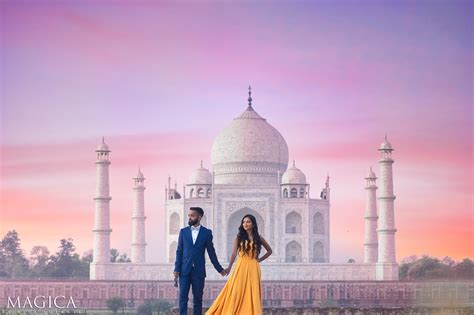 Taj Mahal Pre Wedding Engagement Shoot | Agra Magica Photography