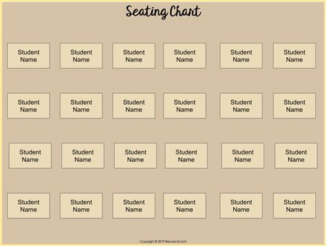 15+ Seating chart template classroom