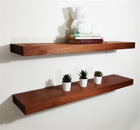 Floating Mahogany Shelf Handmade Shelf Kitchen Shelves Etsy