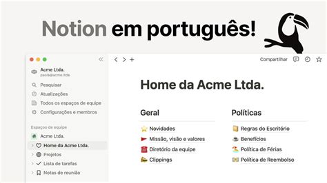 Notion ganha versão em português